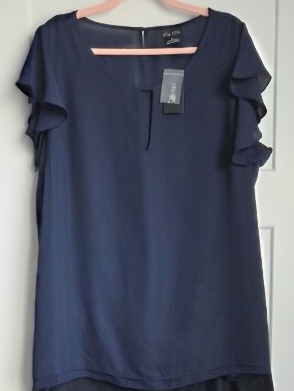 0004.  City Chic Flutter Sleeved Blouse